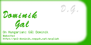 dominik gal business card